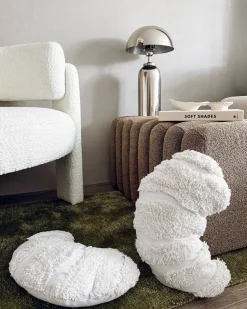 Set di 2 cuscini SNOWDROP Cotone 40 x 25 cm Bianco