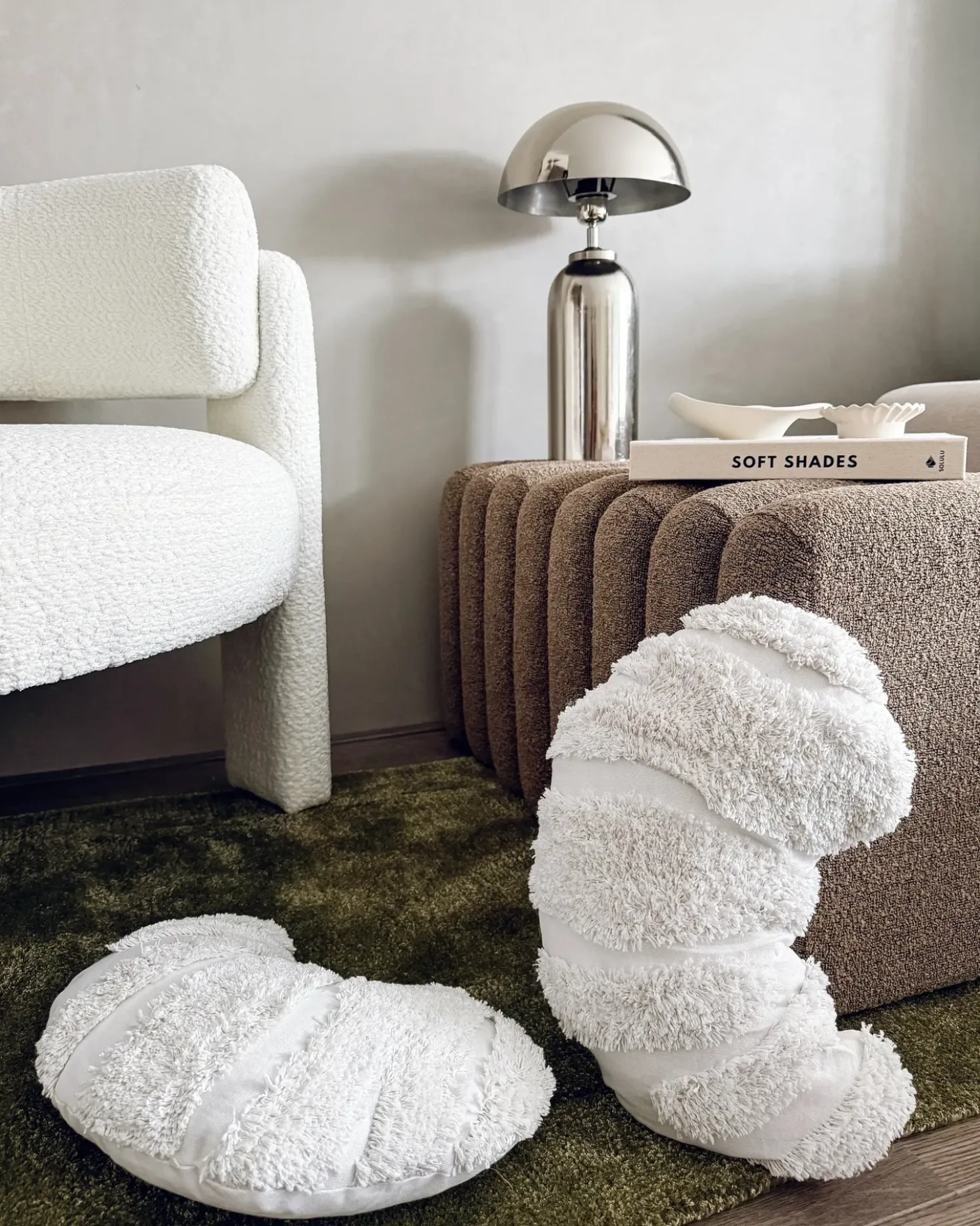 Set di 2 cuscini SNOWDROP Cotone 40 x 25 cm Bianco