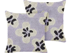 Set di 2 cuscini SOAPWORT Cotone 45 x 45 cm Viola