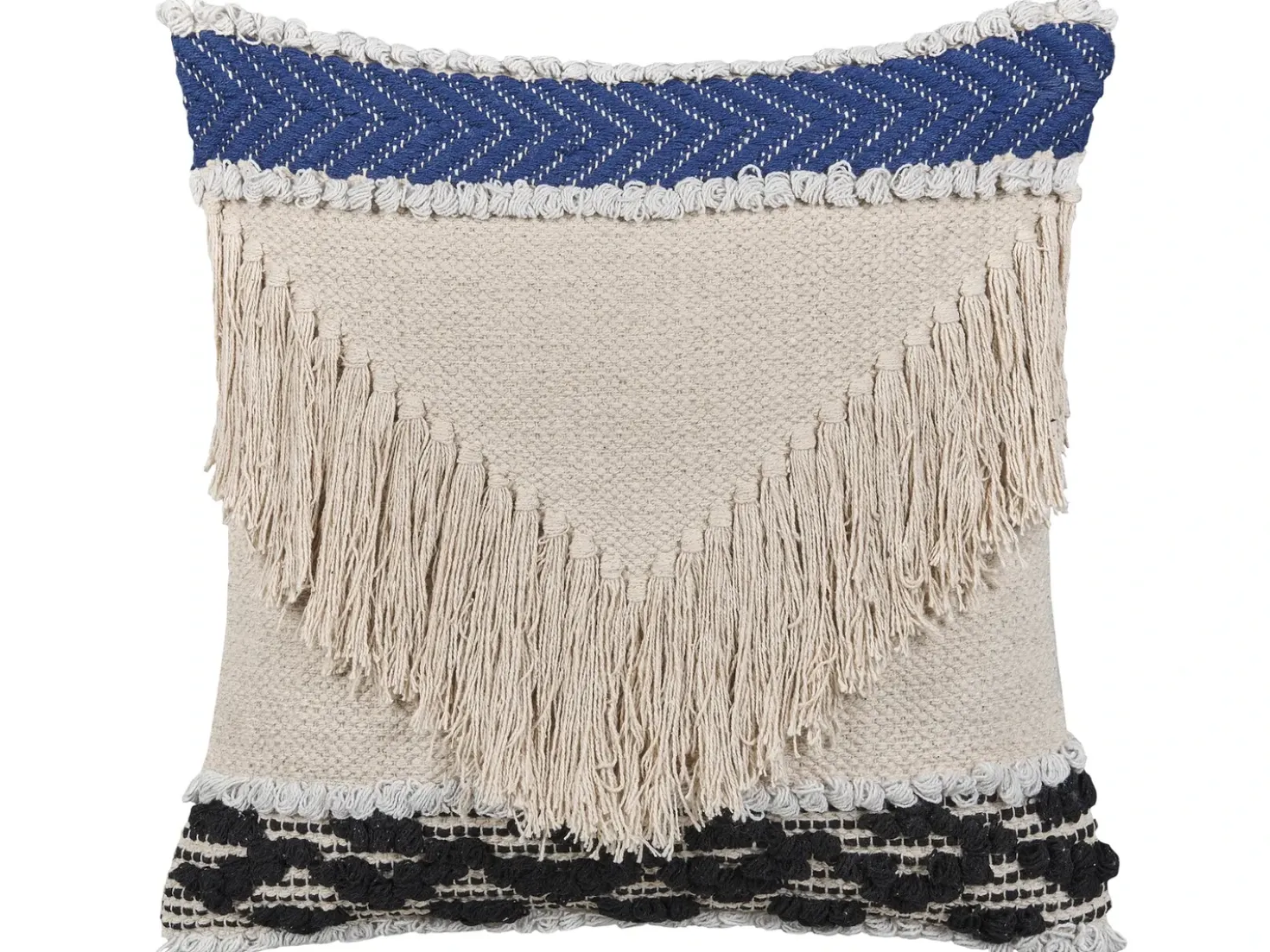 Set di 2 cuscini SOFCA Cotone 45 x 45 cm Beige Trama geometrica