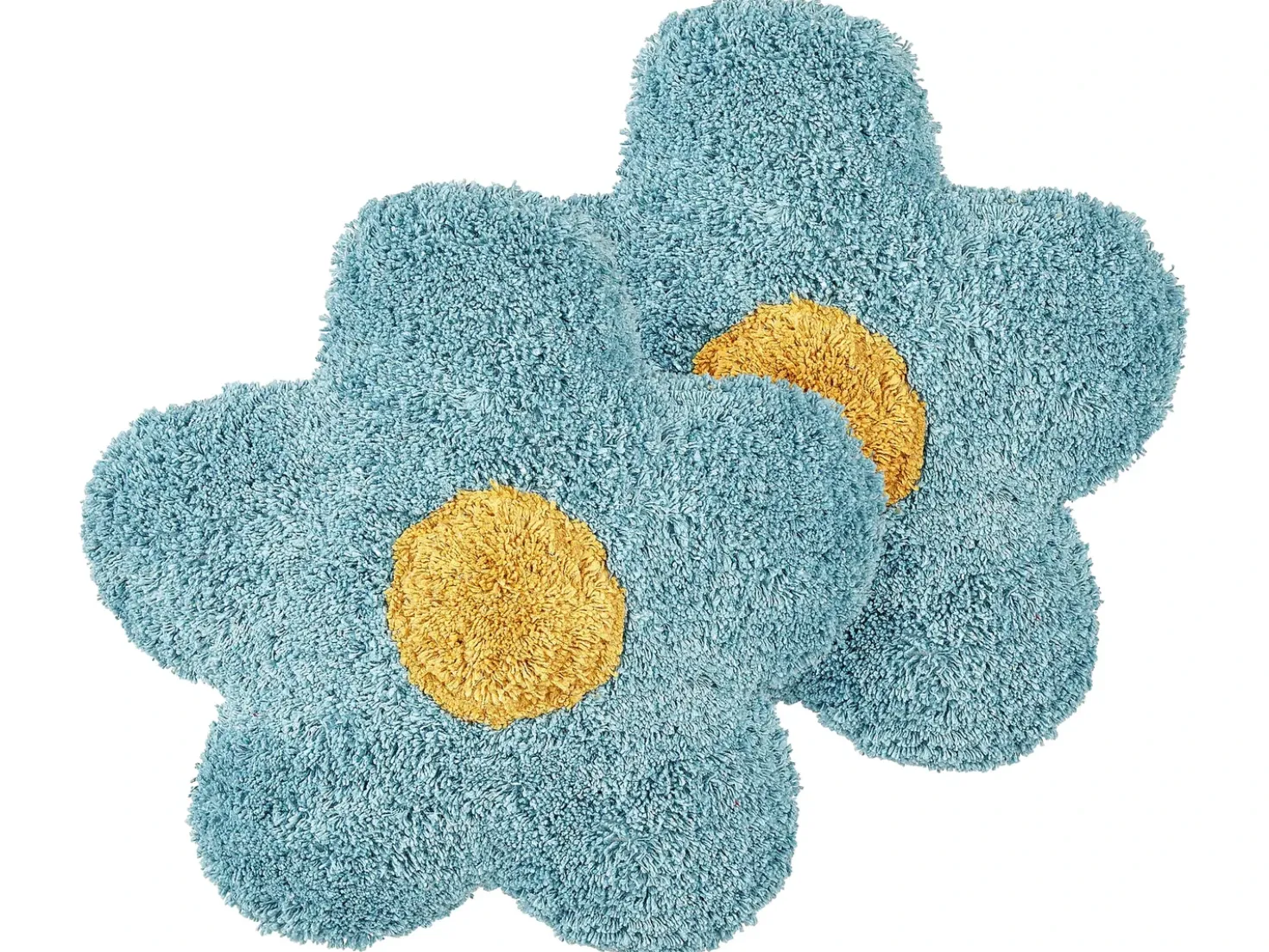 Set di 2 cuscini SORREL Cotone 30 x 30 cm Blu Fiore