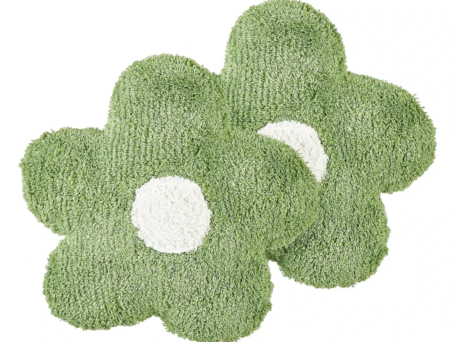 Set di 2 cuscini SORREL Cotone 30 x 30 cm Verde Fiore