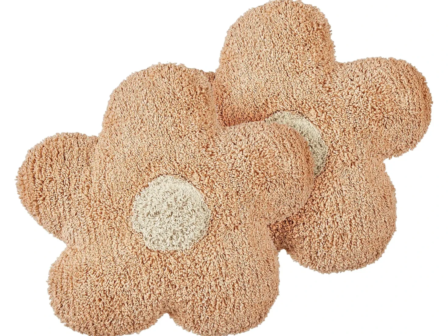 Set di 2 cuscini SORREL Cotone 30 x 30 cm Rosa pesca Fiore