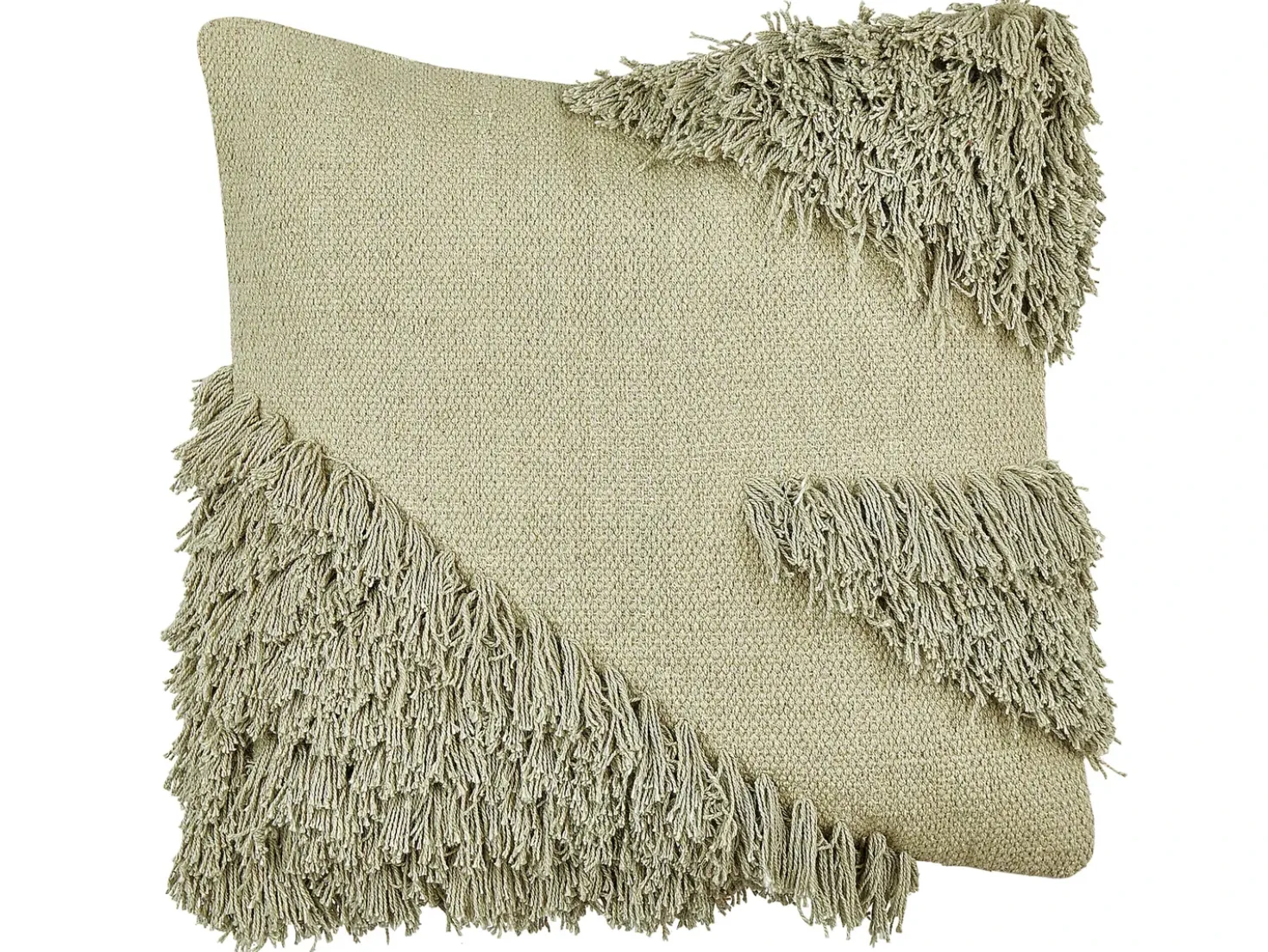 Set di 2 cuscini SOURWOOD Cotone 45 x 45 cm Verde chiaro Trama geometrica