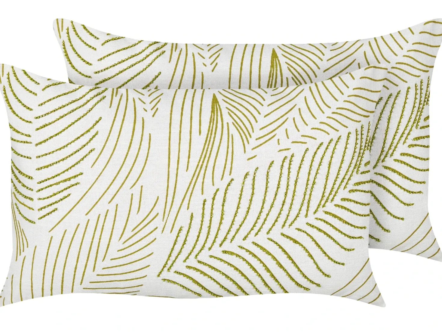 Set di 2 cuscini SPANDOREA Cotone 30 x 50 cm Verde Trama di piante
