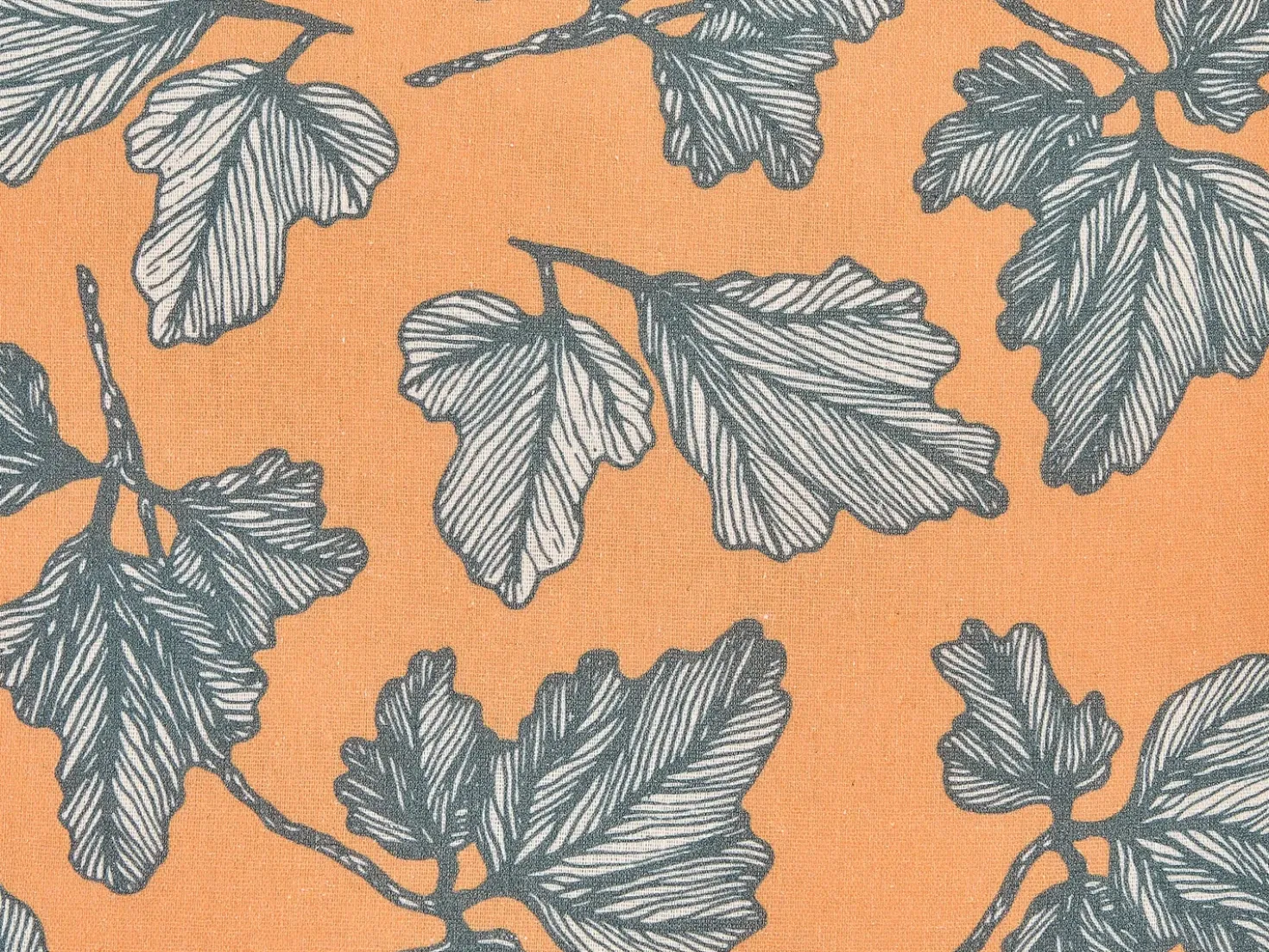 Set di 2 cuscini SPIREA 45 x 45 cm Arancione Nero Trama di piante