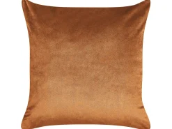 Set di 2 cuscini SUNFLOWER Velluto 45 x 45 cm Arancione Trama di piante