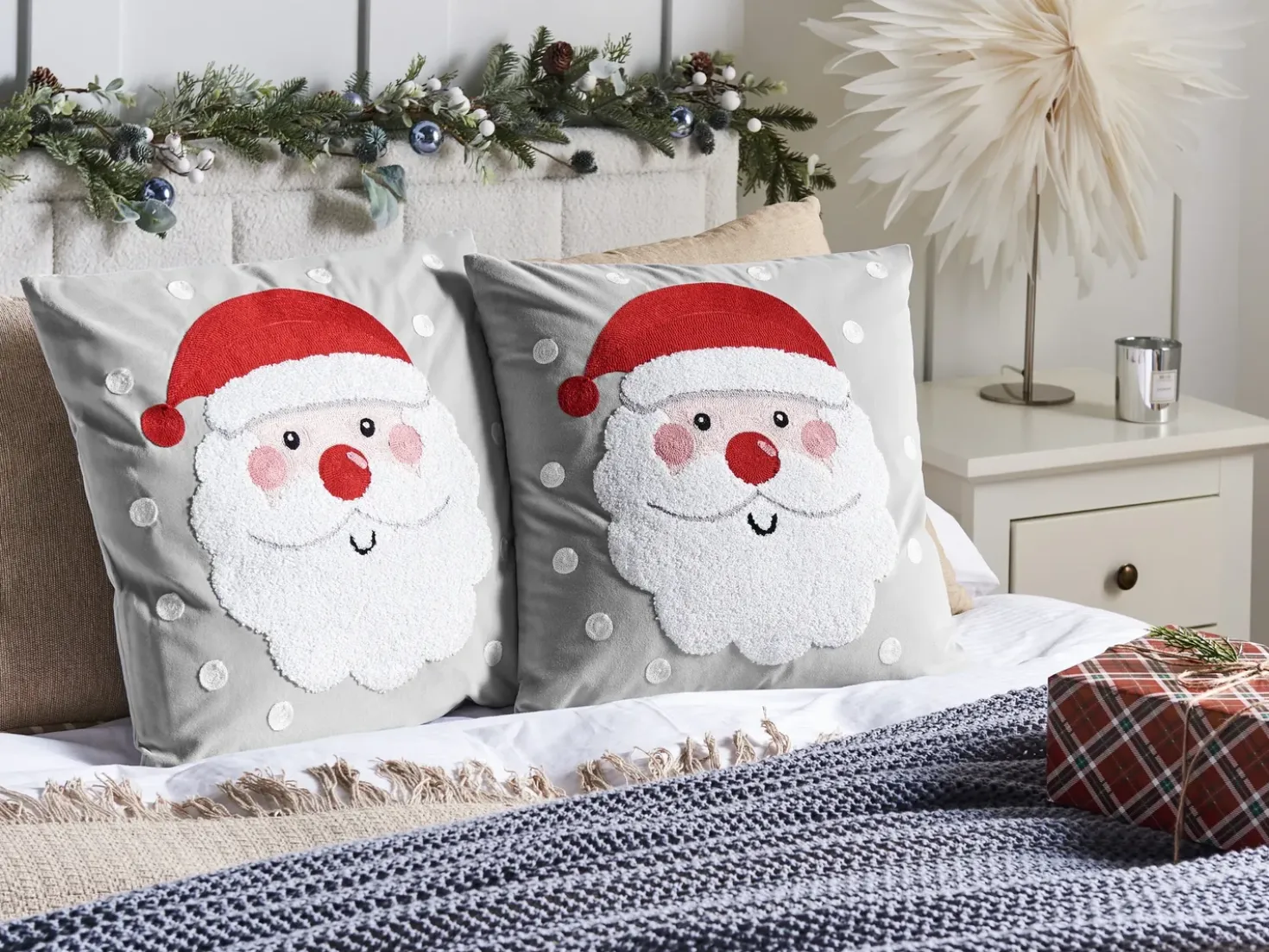 Set di 2 cuscini SWEETENER Velluto 45 x 45 cm Grigio