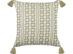 Set di 2 cuscini SYRINGA Cotone 45 x 45 cm Verde Trama geometrica