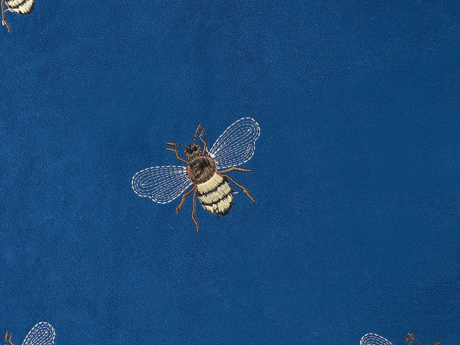 Set di 2 cuscini TALINUM Velluto 45 x 45 cm Blu Trama animale