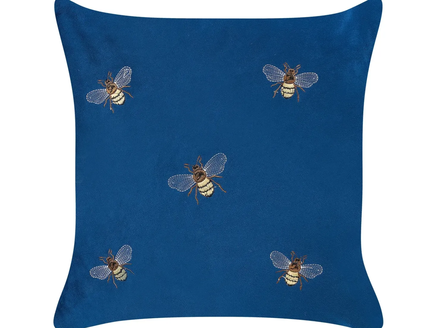 Set di 2 cuscini TALINUM Velluto 45 x 45 cm Blu Trama animale