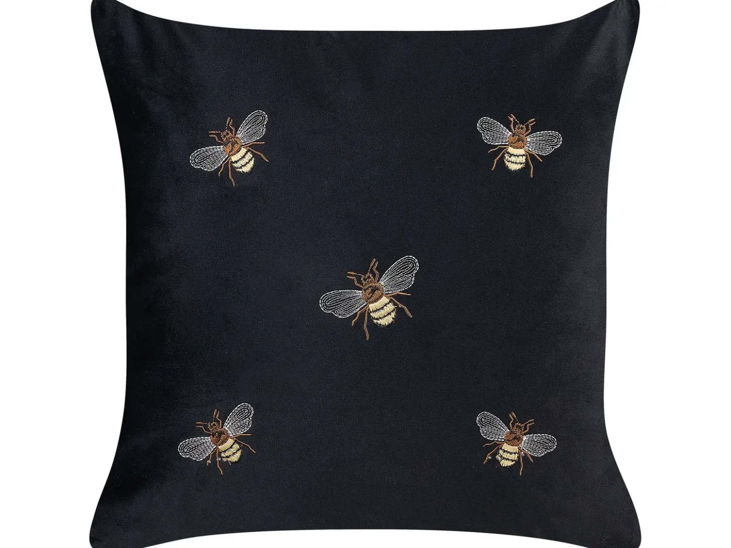 Set di 2 cuscini TALINUM Velluto 45 x 45 cm Nero Trama animale