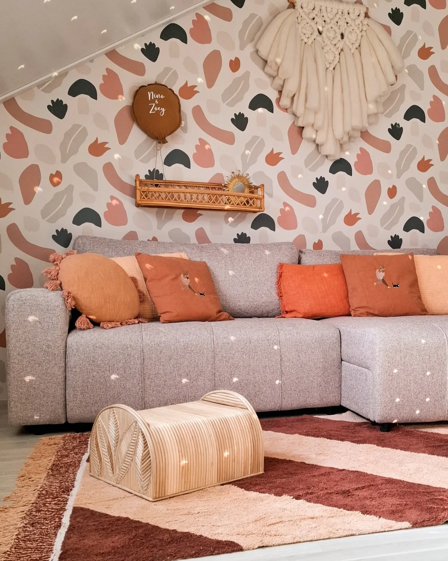 Set di 2 cuscini TANSY Cotone 40 x 60 cm Arancione Tinta unita