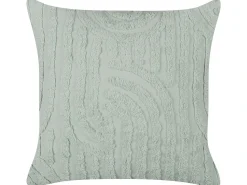 Set di 2 cuscini TELLIMA Cotone 45 x 45 cm Verde menta Trama geometrica
