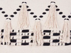 Set di 2 cuscini THONDI Cotone 45 x 45 cm Beige A strisce