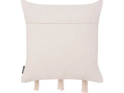 Set di 2 cuscini THONDI Cotone 45 x 45 cm Beige A strisce