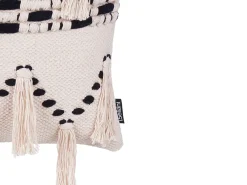 Set di 2 cuscini THONDI Cotone 45 x 45 cm Beige A strisce