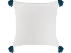 Set di 2 cuscini TILIA Cotone 45 x 45 cm Blu Trama geometrica