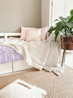 Set di 2 cuscini TITHONIA 45 x 45 cm Rosa Trama Chevron