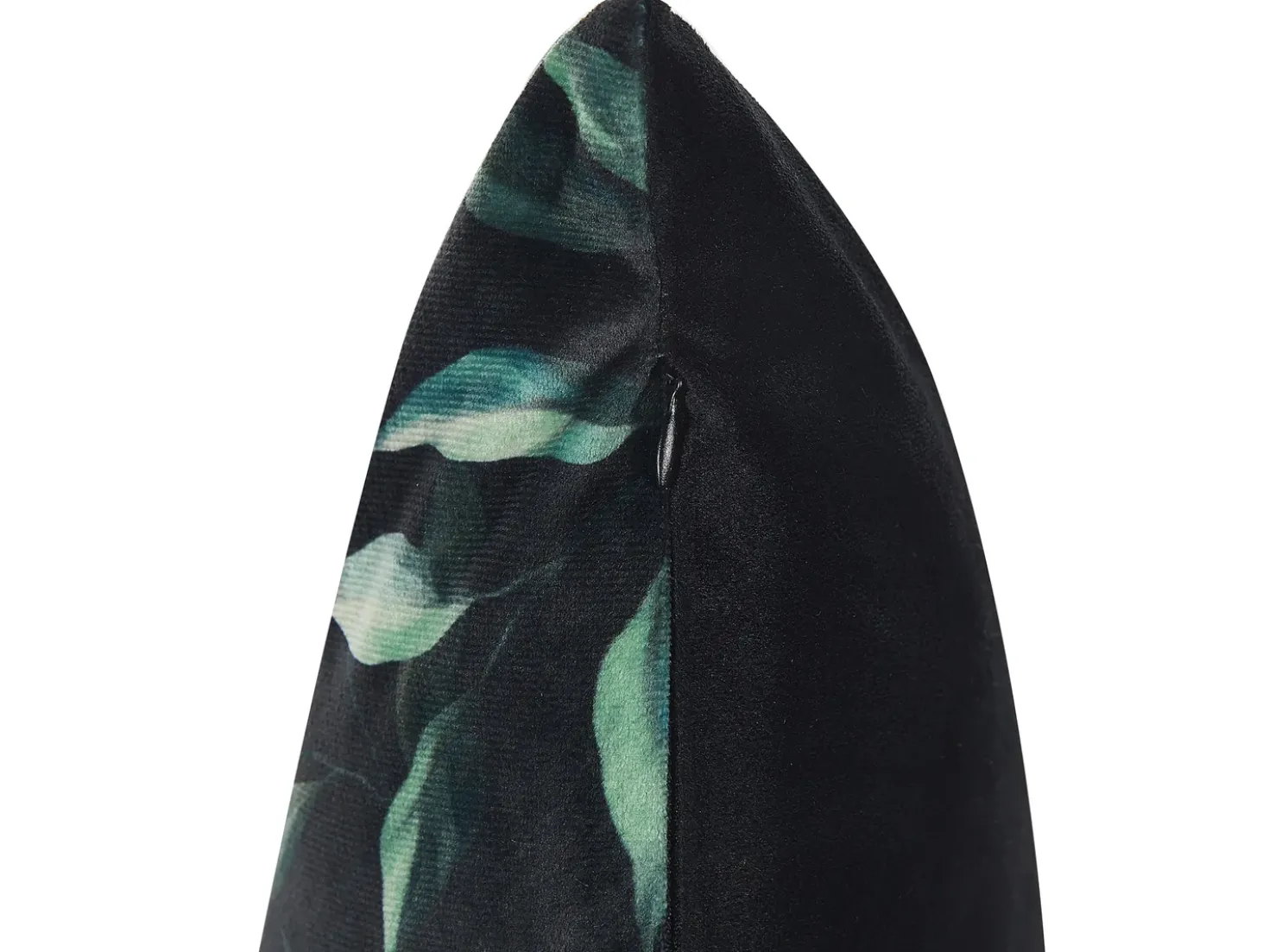 Set di 2 cuscini TOADFLAX Velluto 45 x 45 cm Verde Nero Trama di piante