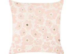 Set di 2 cuscini TRITELEIA Velluto 45 x 45 cm Rosa Trama floreale