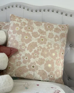 Set di 2 cuscini TRITELEIA Velluto 45 x 45 cm Rosa Trama floreale