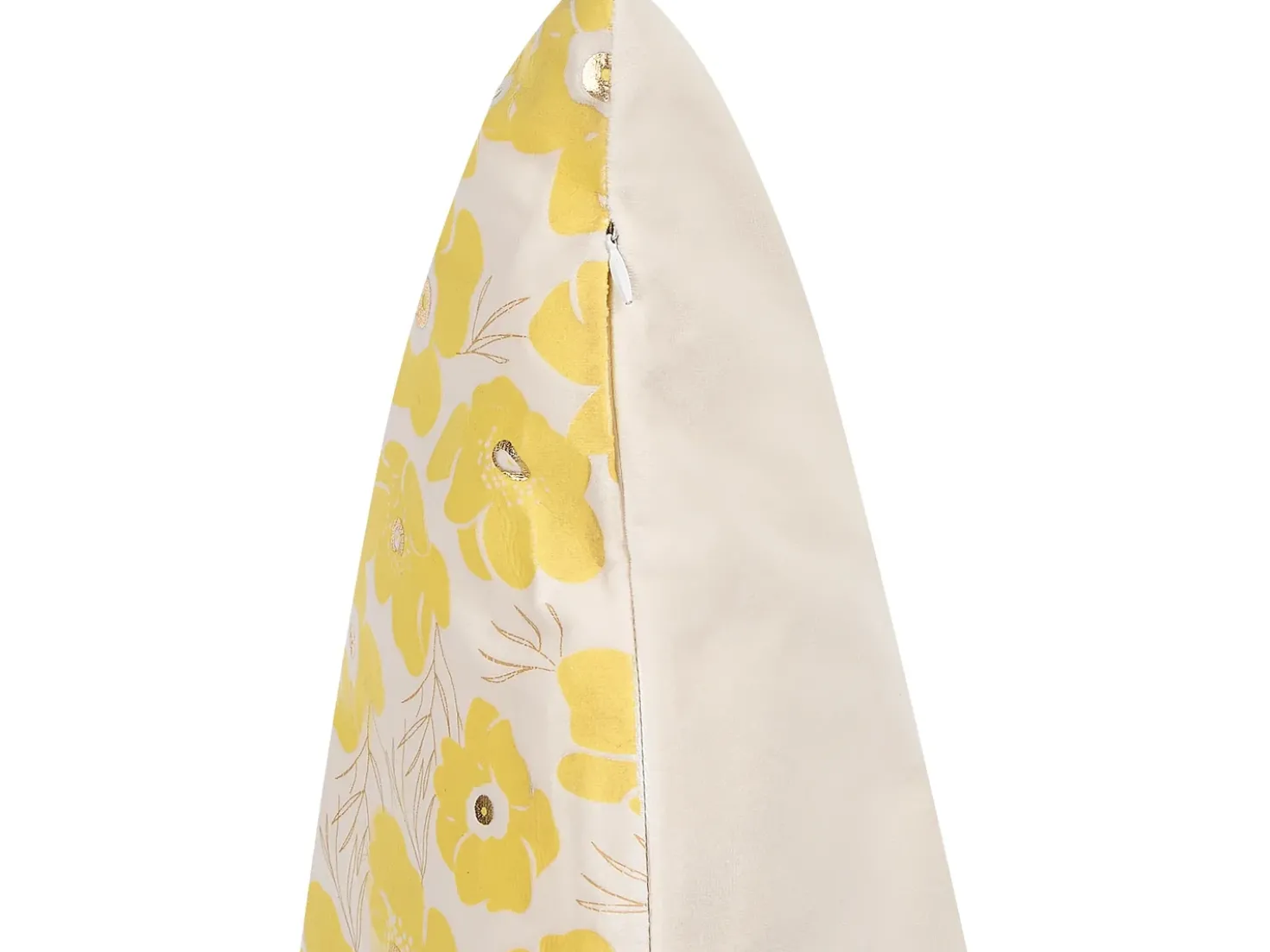 Set di 2 cuscini TRITELEIA Velluto 45 x 45 cm Giallo Trama floreale
