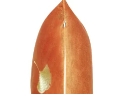 Set di 2 cuscini TULIP Velluto 45 x 45 cm Arancione Trama di piante
