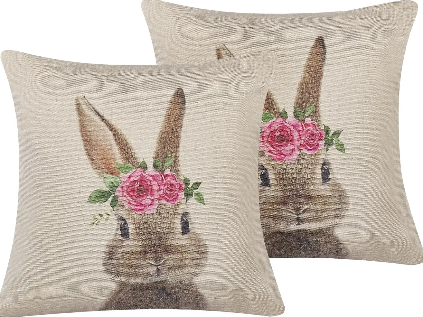 Set di 2 cuscini TULIPA 45 x 45 cm Tortora