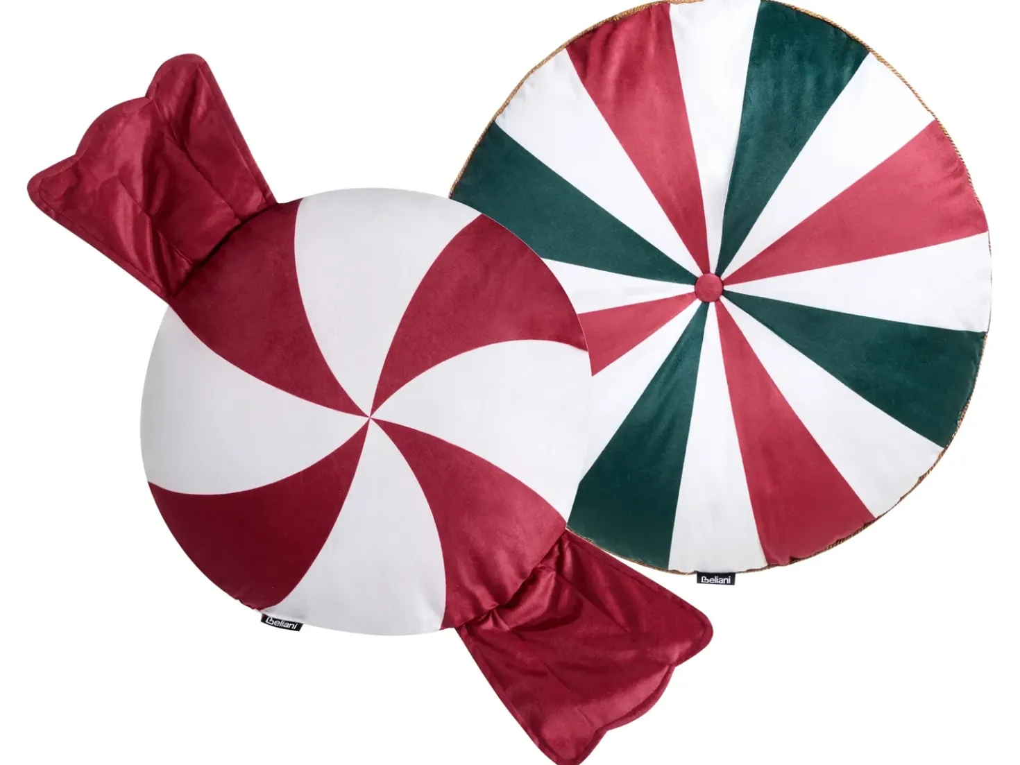 Set di 2 cuscini TWIRL TREATS Velluto 55 x 55 cm 40 x 40 cm Multicolore Modello natalizio