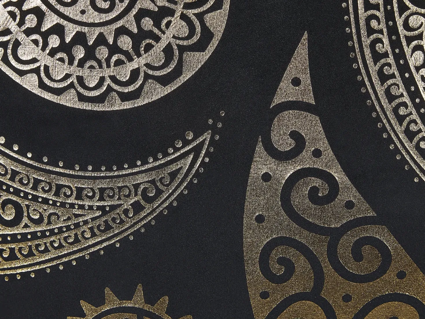 Set di 2 cuscini URSINIA Velluto 45 x 45 cm Oro Trama orientale