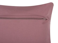 Set di 2 cuscini VAKAYAR Cotone 45 x 45 cm Rosa Trama floreale