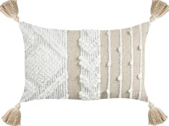 Set di 2 cuscini VALVARIA Cotone 30 x 50 cm Bianco sporco Trama Chevron