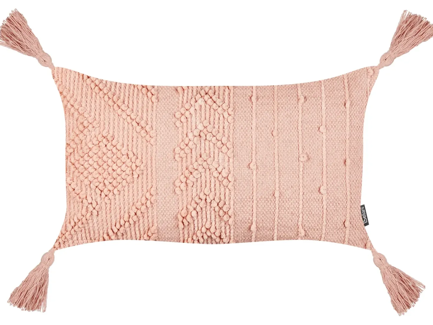 Set di 2 cuscini VALVARIA Cotone 30 x 50 cm Rosa pesca Trama Chevron