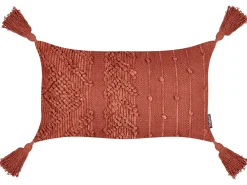 Set di 2 cuscini VALVARIA Cotone 30 x 50 cm Rosso Trama Chevron