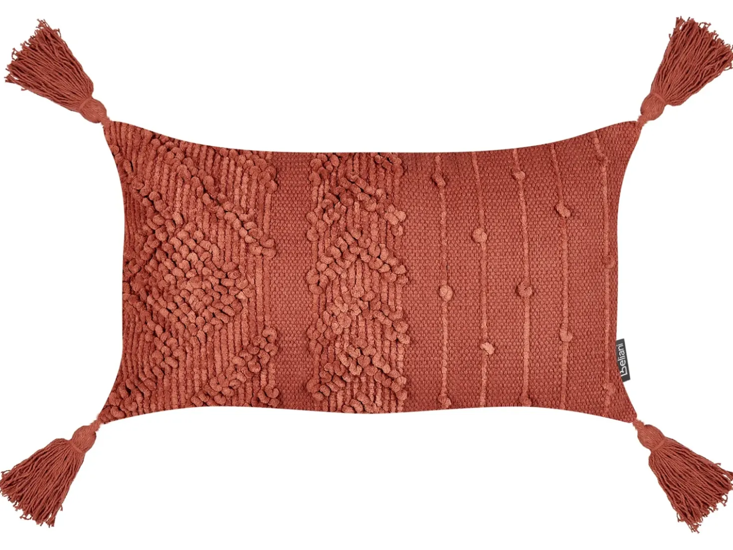 Set di 2 cuscini VALVARIA Cotone 30 x 50 cm Rosso Trama Chevron