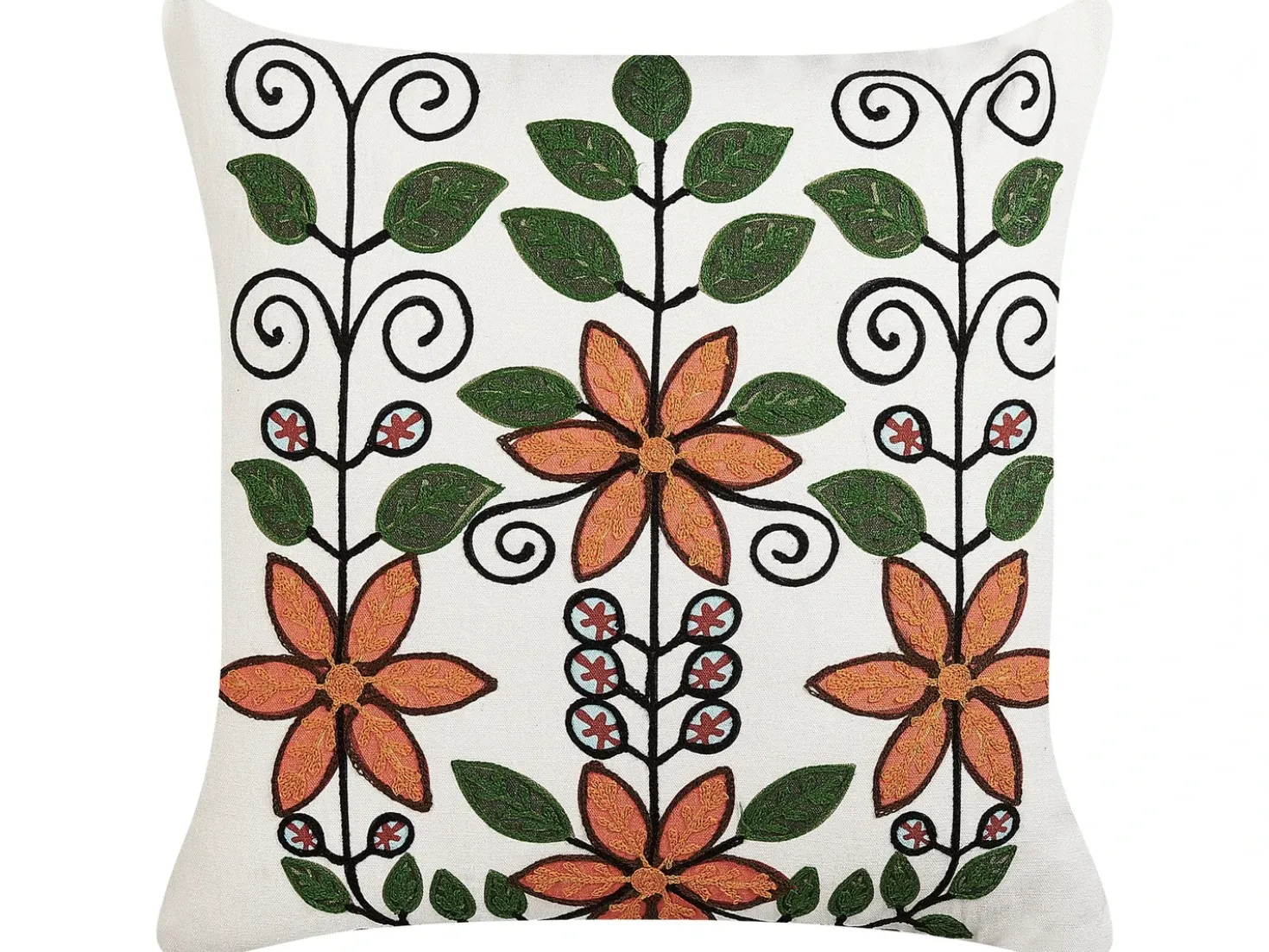 Set di 2 cuscini VELLORE Cotone 50 x 50 cm Multicolore Trama floreale
