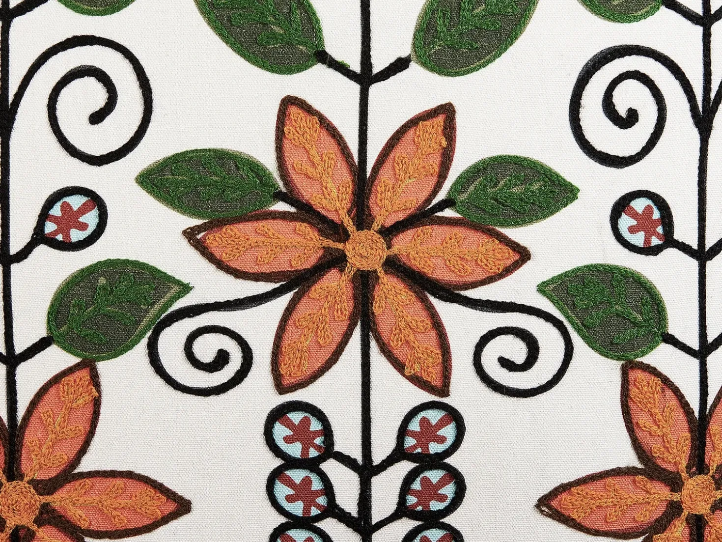 Set di 2 cuscini VELLORE Cotone 50 x 50 cm Multicolore Trama floreale