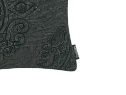 Set di 2 cuscini VELOOR Cotone 30 x 50 cm Grigio scuro Trama orientale