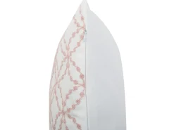 Set di 2 cuscini VERBENA Cotone 45 x 45 cm Rosa Trama geometrica