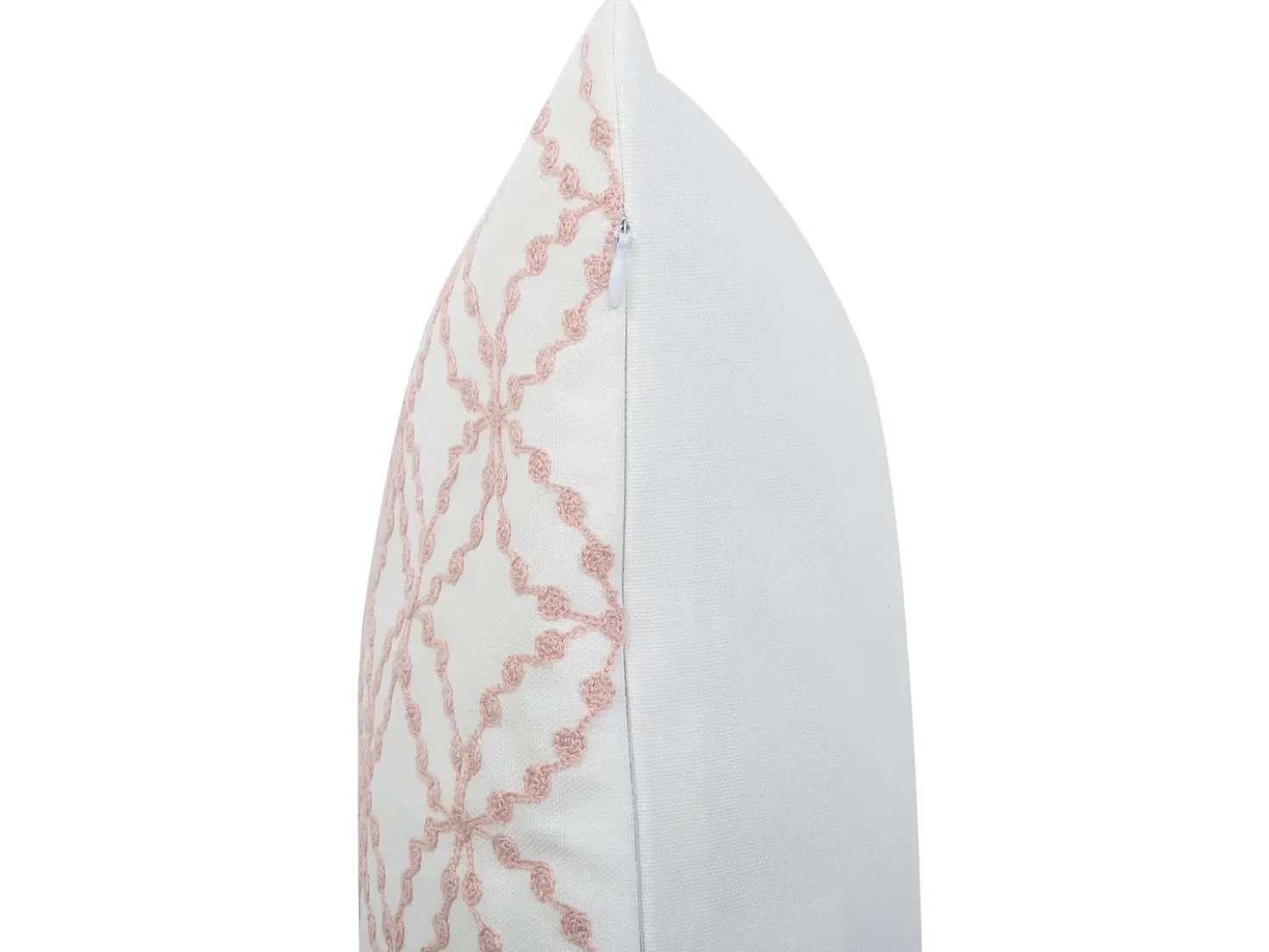 Set di 2 cuscini VERBENA Cotone 45 x 45 cm Rosa Trama geometrica