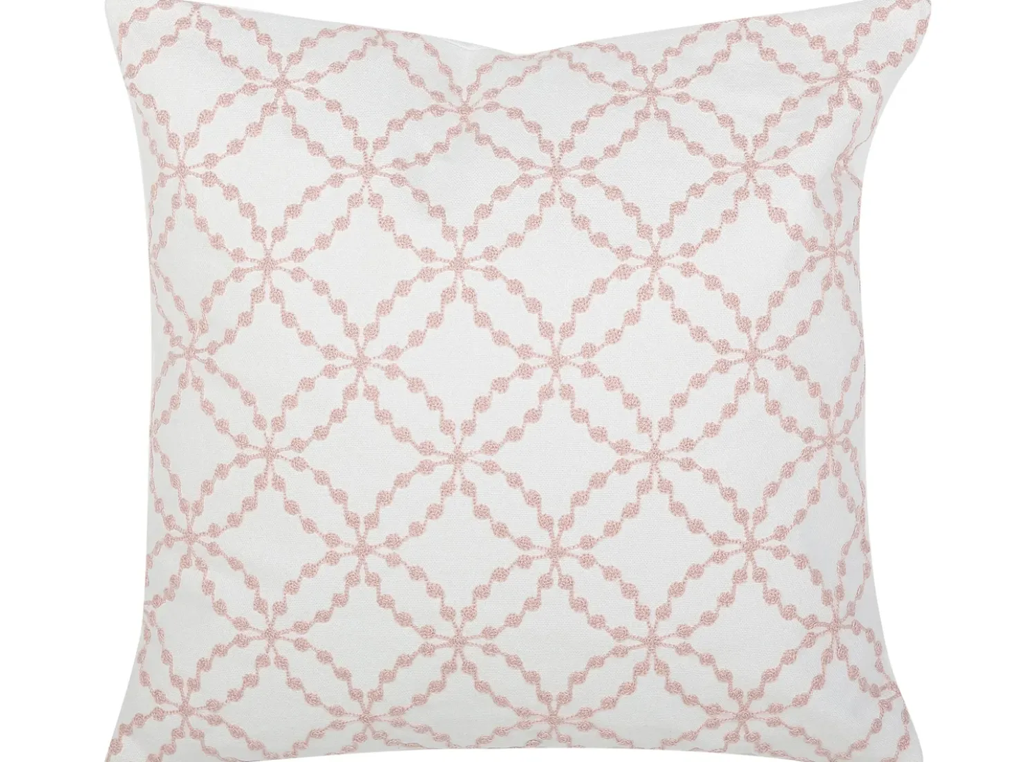 Set di 2 cuscini VERBENA Cotone 45 x 45 cm Rosa Trama geometrica