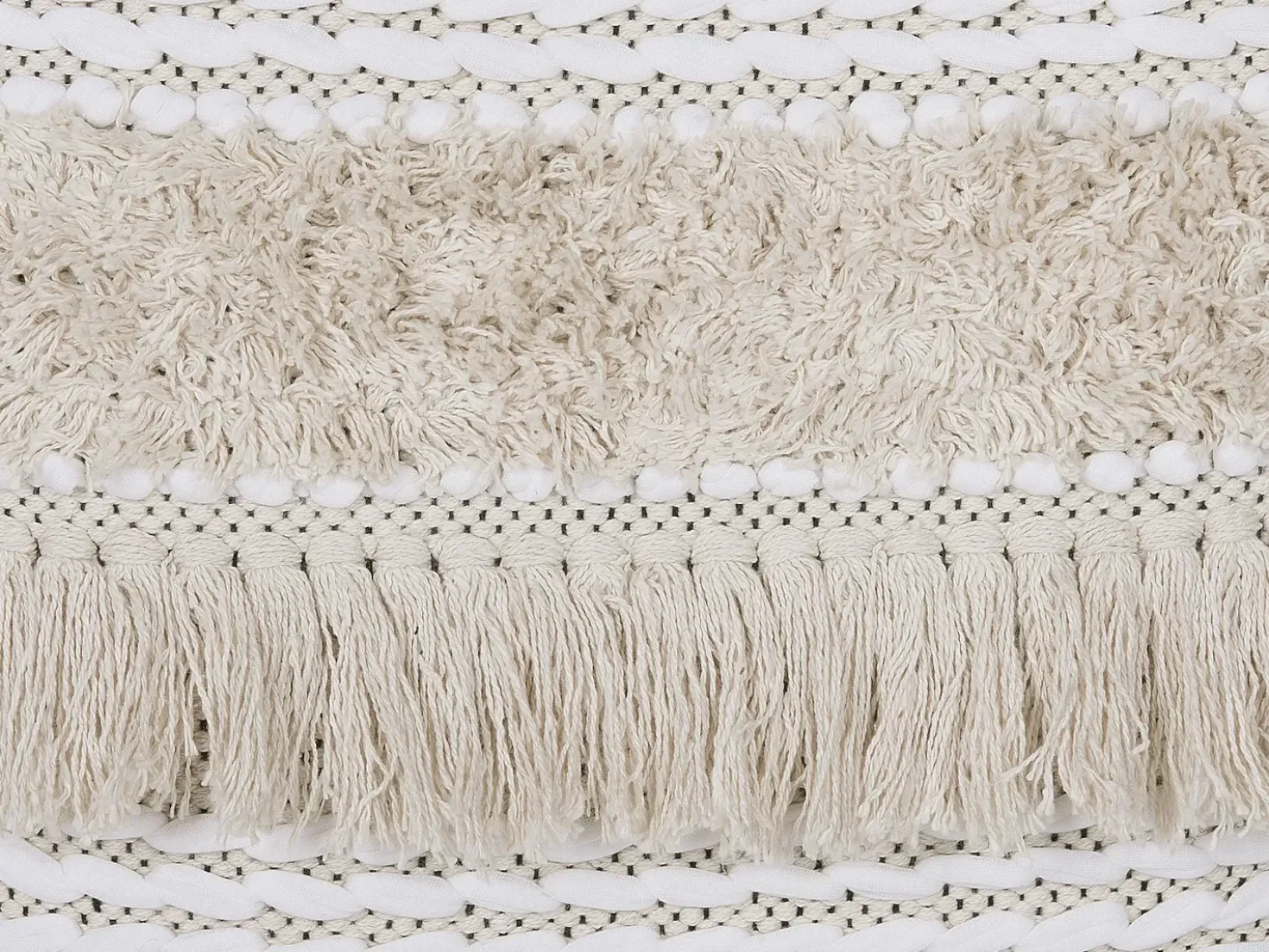 Set di 2 cuscini VILLUR Cotone 45 x 45 cm Beige A strisce