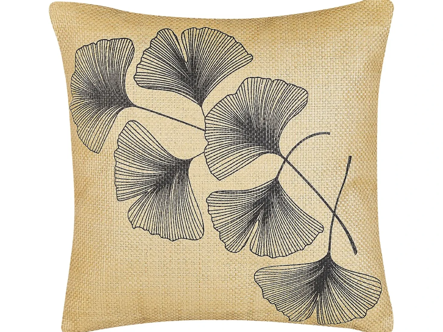 Set di 2 cuscini WAKAD 45 x 45 cm Beige Trama di piante