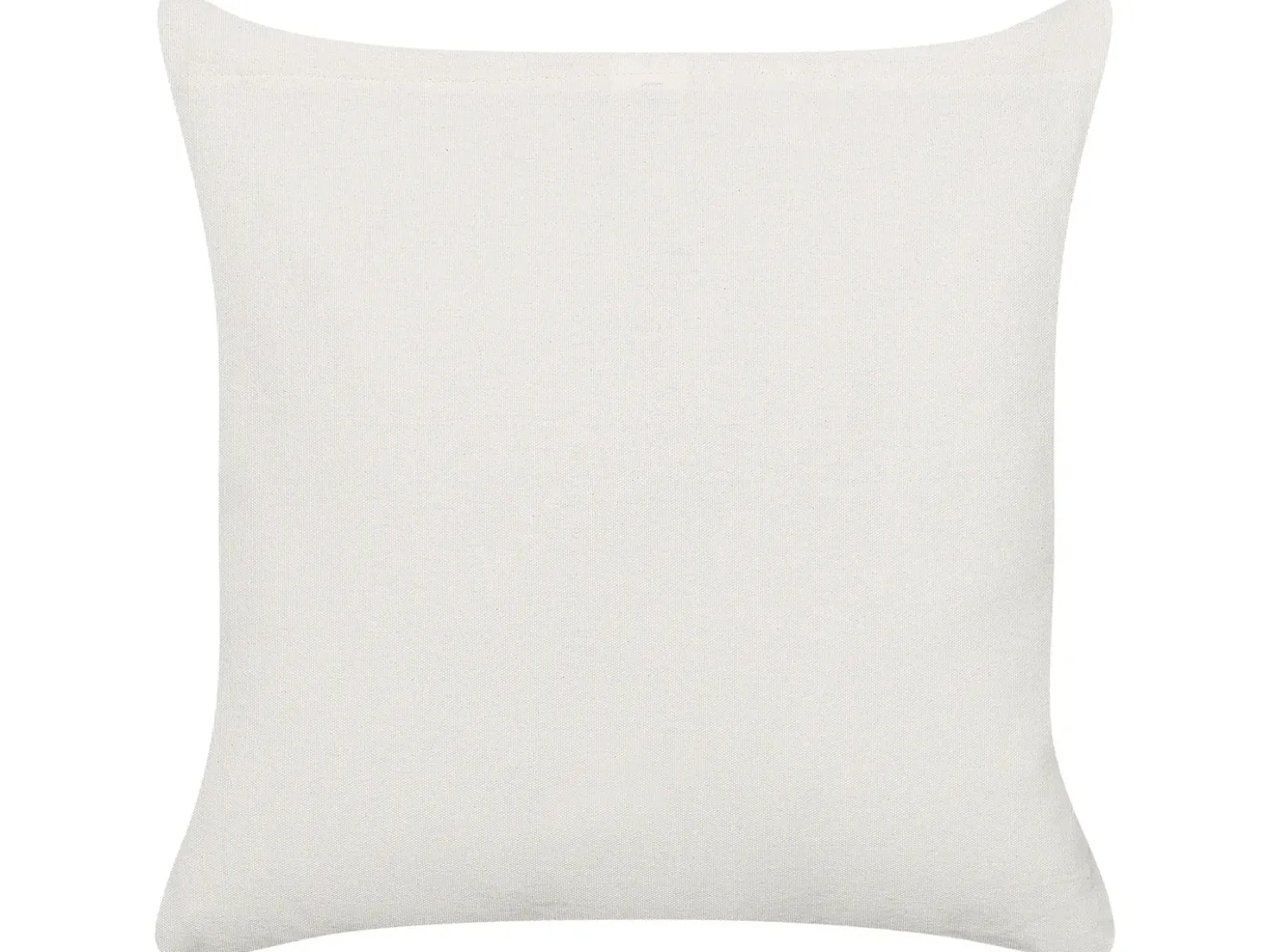 Set di 2 cuscini WOODI Cotone 45 x 45 cm Giallo Bianco Trama geometrica