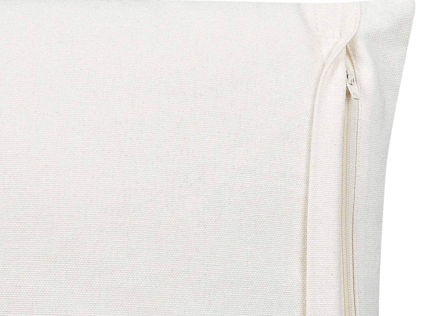 Set di 2 cuscini WOODI Cotone 45 x 45 cm Giallo Bianco Trama geometrica
