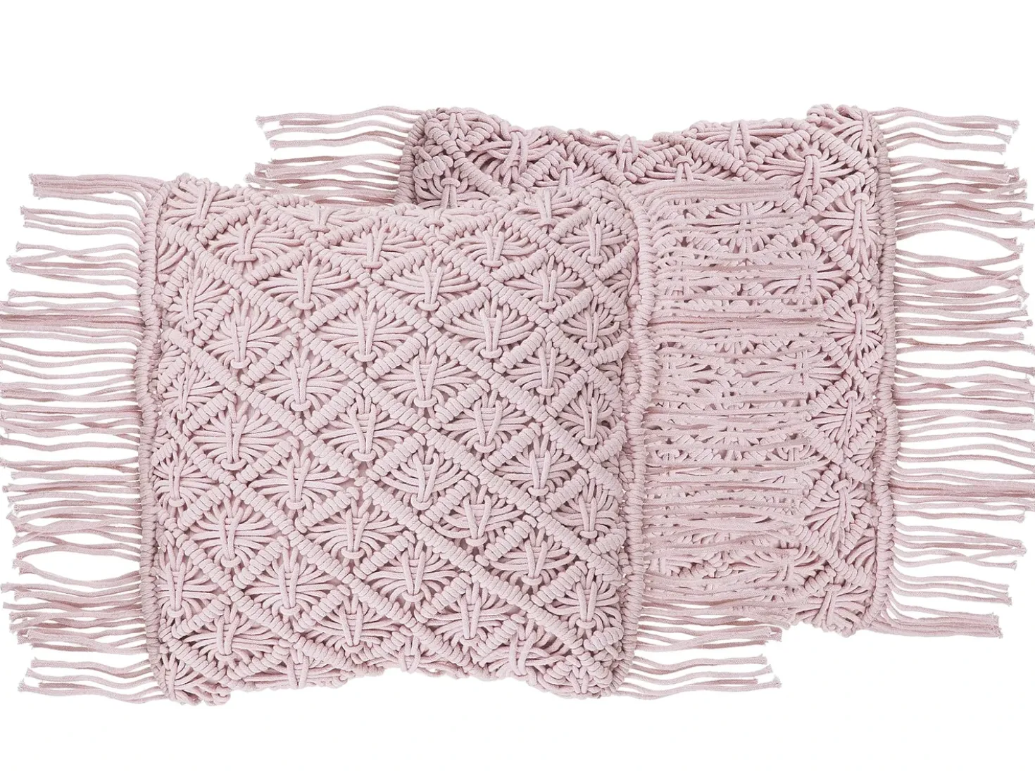 Set di 2 cuscini YANIKLAR Cotone 40 x 40 cm Rosa Trama geometrica