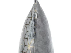 Set di 2 cuscini YARINA 45 x 45 cm Grigio Trama geometrica
