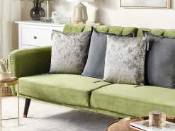 Set di 2 cuscini YARINA 45 x 45 cm Grigio Trama geometrica