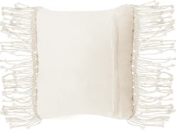Set di 2 cuscini YORTAN Cotone 45 x 45 cm Beige chiaro Trama geometrica